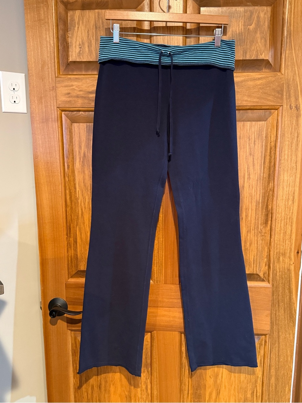 NWT Vintage Polo Jeans Company Navy Lounge Pants with Teal Stripe Waistband